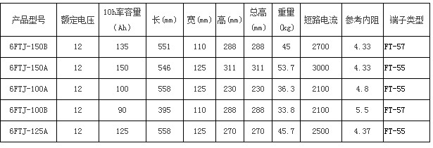 圣阳电池FTJ系列UPS专用