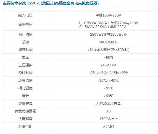 鸿宝稳压电源SVC-E(数显示)高精度全自动交流