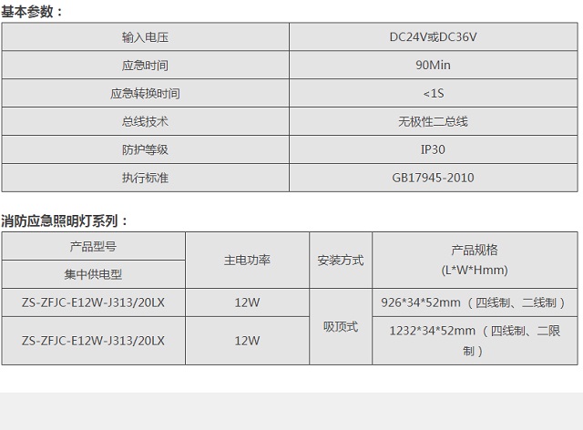 中智盛安ZS-ZFJC-E12消防应急照明灯具