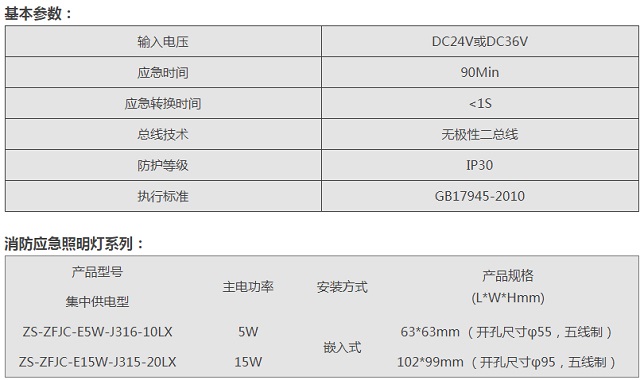 中智盛安ZS-ZFJC-E6W-J316消防应急照明灯具