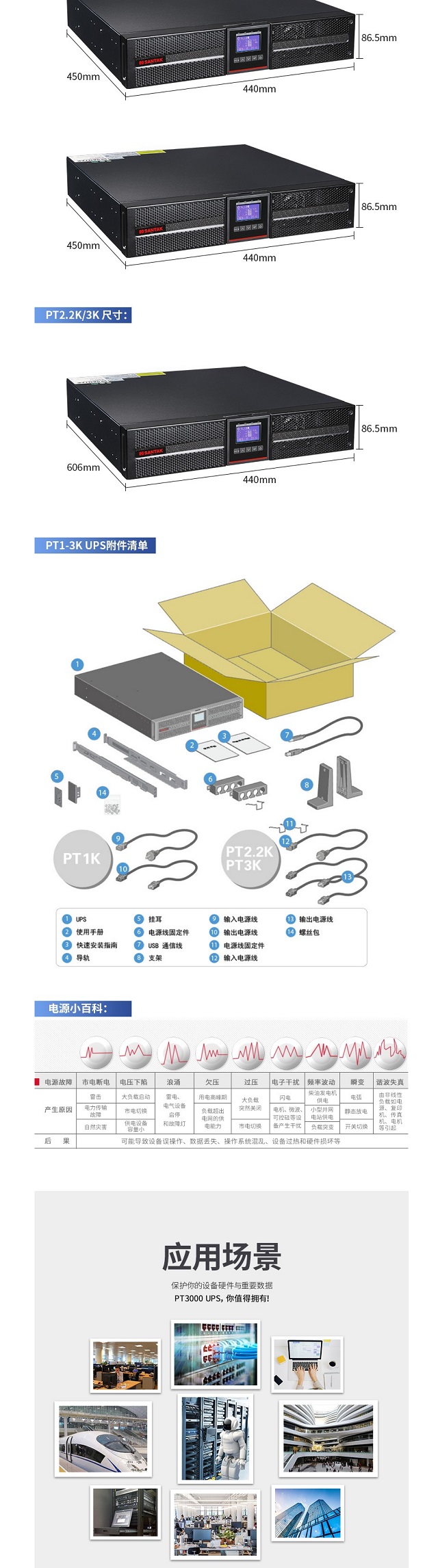 山特UPS电源PT 3000灵霄系列