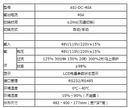 艾斯捷STS静态旁路开关直流双电源转换开关ASJ-DC-40A