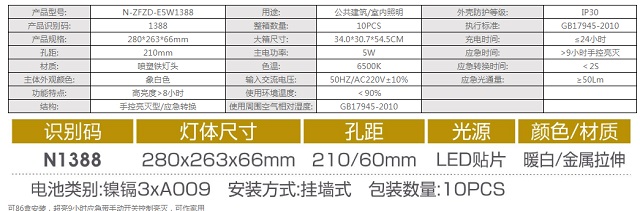 拿斯特9小时应急双头灯-自电自控系列光世界