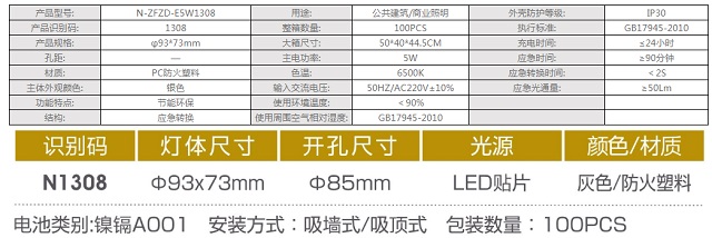 拿斯特防火塑料天花灯-自电自控系列光世界