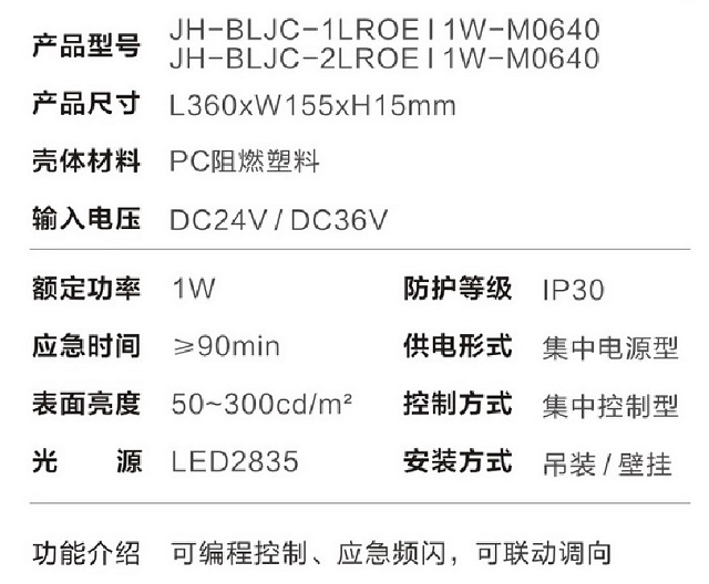 金弘集中电源集中控制型消防应急标志灯具M0640