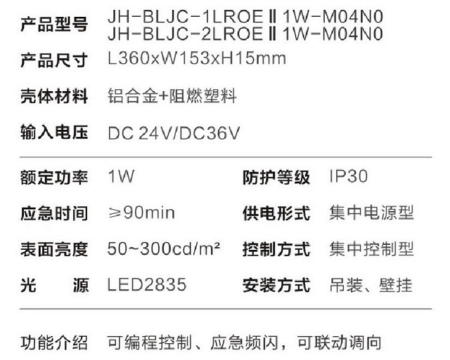 金弘集中电源集中控制型消防应急标志灯具M04N0